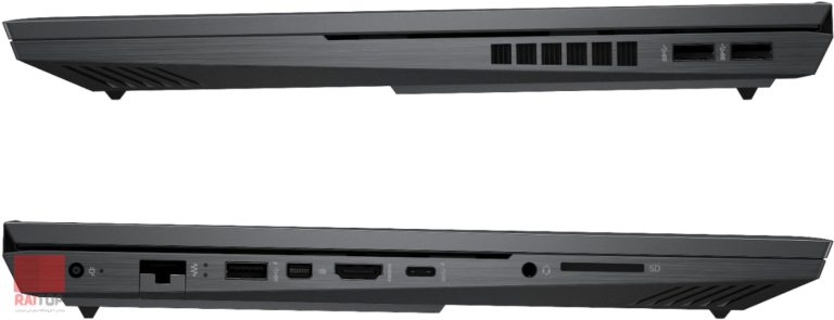 تاپ اپن باکس 16 اینچی گیمینگ HP مدل Omen 16 b0001TX پورت ها scaled 1